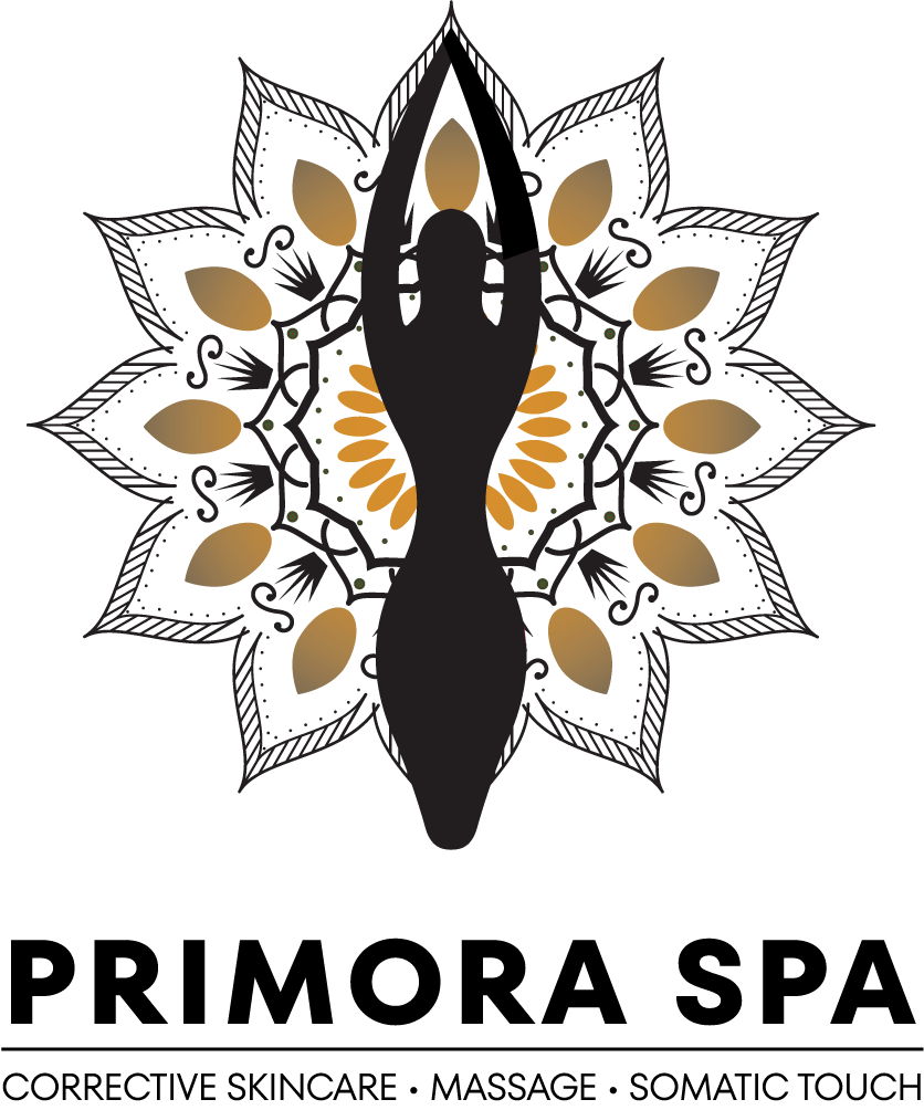 Silhouette of a person in a yoga pose with hands together overhead, centered on a decorative gold-and-black mandala background.